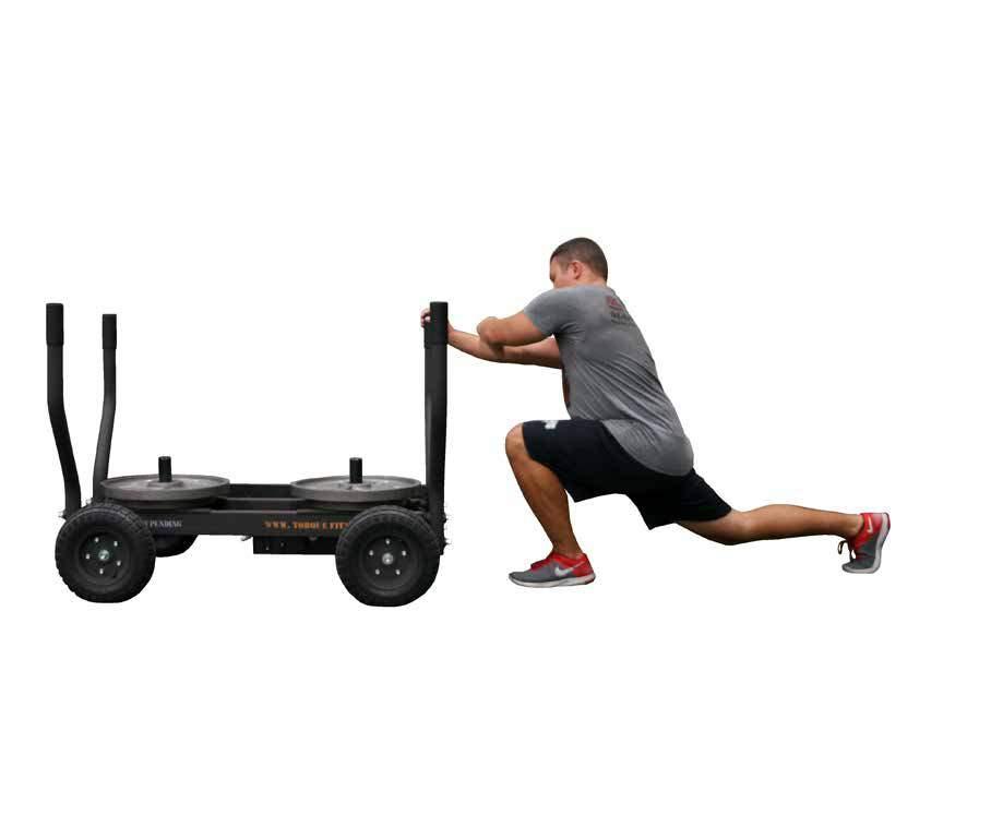 FORWARD LUNGE WITH TWIST INSTRUCTIONS» Grasp handles and push evenly as you