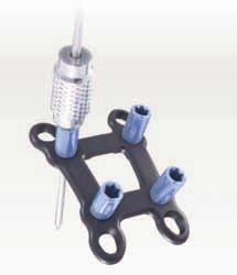 for the navicular bone and can be contoured in three planes with the Foot-Multi Planar Bender Screw heads are