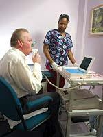 Diagnosis & Screening Screening for COPD is simple. A simple breathing test, called spirometry, measures how much air a person s lungs can hold and how fast air can be blown out of the lungs.