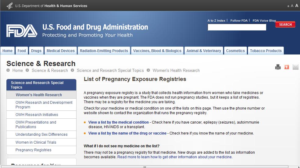 14 New Rule: Drug Labels with Pregnancy Information New label has four sub-headings Pregnancy exposure registry Risk