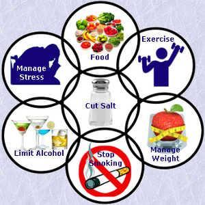 Nonpharmacologic therapy Cessation of smoking Dietary salt restriction Weight loss DASH (dietary approaches to stop HTN) diet consists of increased intake of fruits and vegetables and low-fat dairy