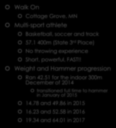 30 in 2016 Athlete Example & Background - Temi Ogunrinde Walk On Cottage Grove, MN Multi-sport
