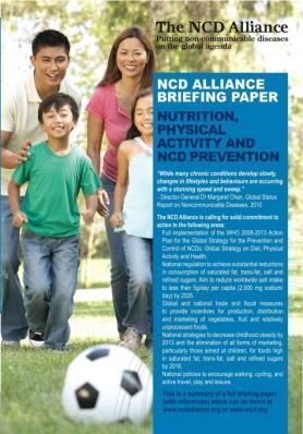 Promotion of healthy lifestyle and environment in NCD prevention 9 Call