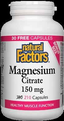 Magnesium Citrate Helps restore healthy levels of magnesium and balances calcium