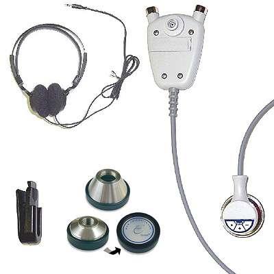 Includes headphones for use without removing hearing aids.