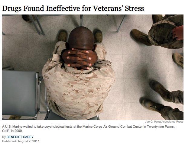 Drugs widely prescribed to treat severe PTSD symptoms for veterans