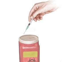 SUBCUTANEOUS INJECTION ONLY 6. Once the syringe is empty, pull the needle straight out.