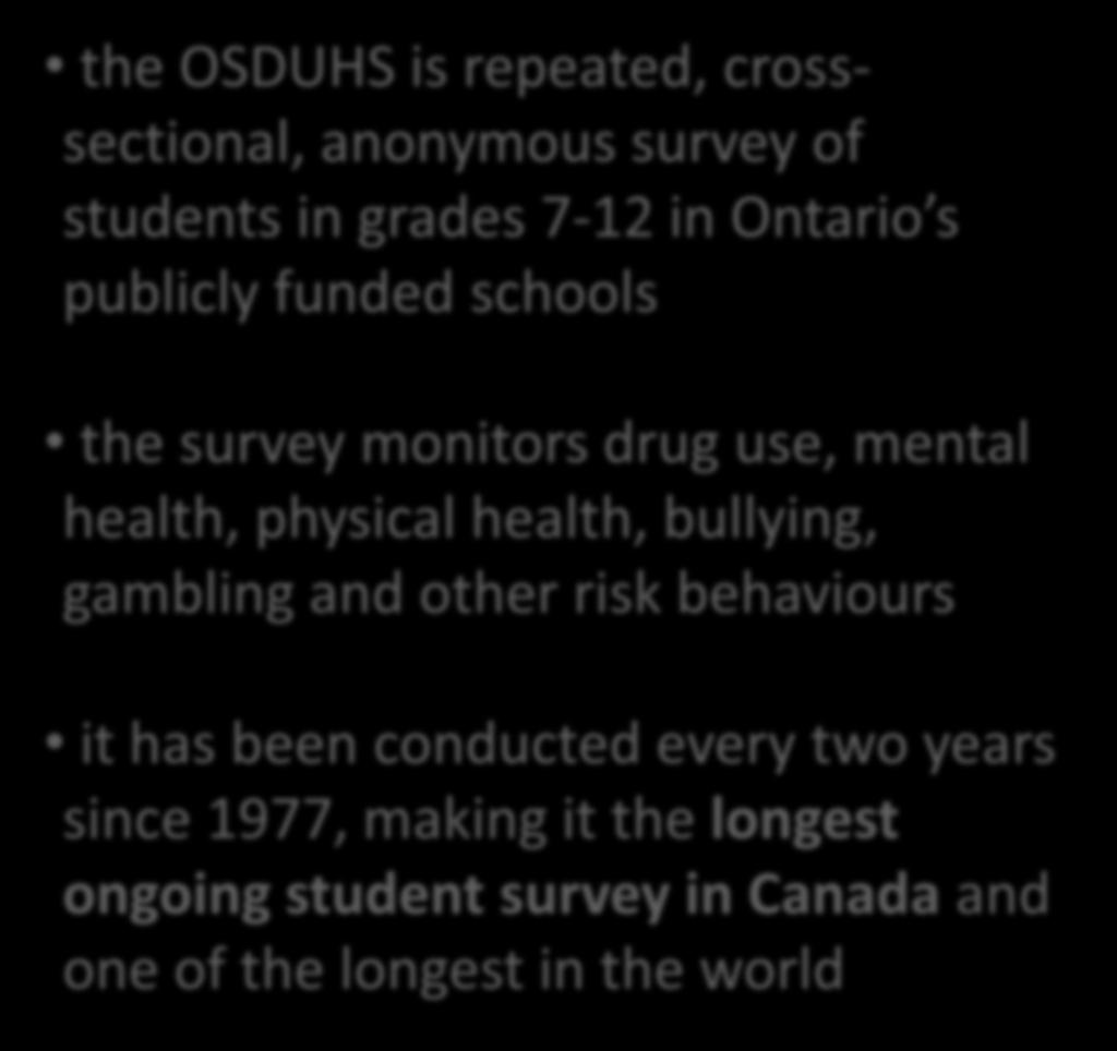 students in grades 7-12 in Ontario s publicly funded schools the