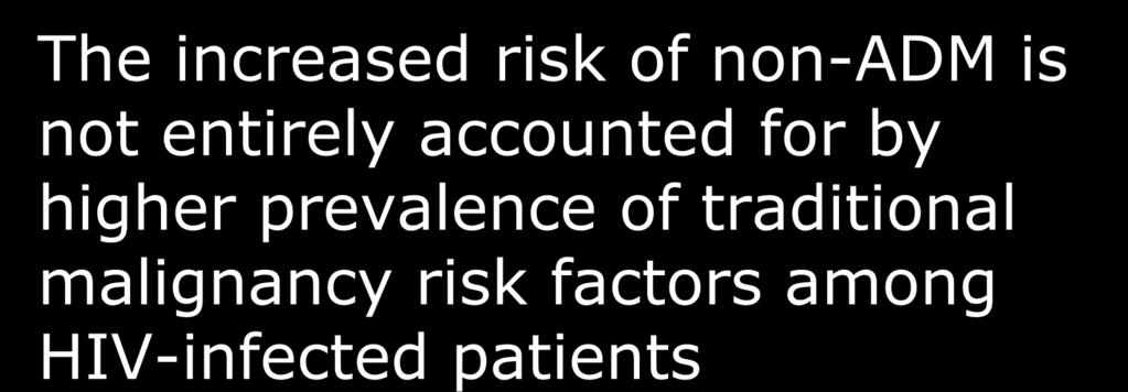 Key Fact #5 The increased risk of non-adm is not entirely accounted for by