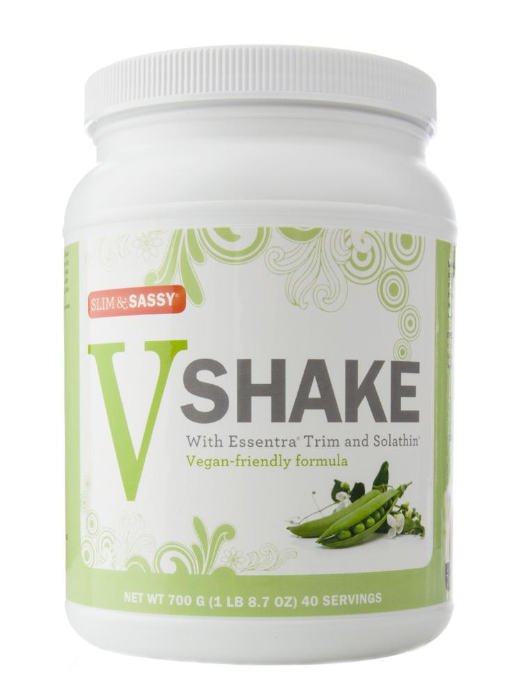 PRODUCT PROFILE Slim & Sassy V Shake with EssentraTrim and Solathin Vegan-sourced protein shake PRODUCT DESCRIPTION The doterra Slim & Sassy V Shake is a convenient, completely vegan-friendly, and