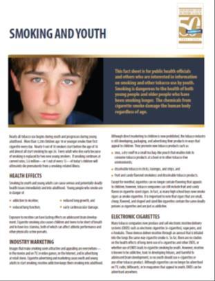 be/5wlob8ocuq8 Smoking and Youth fact sheet