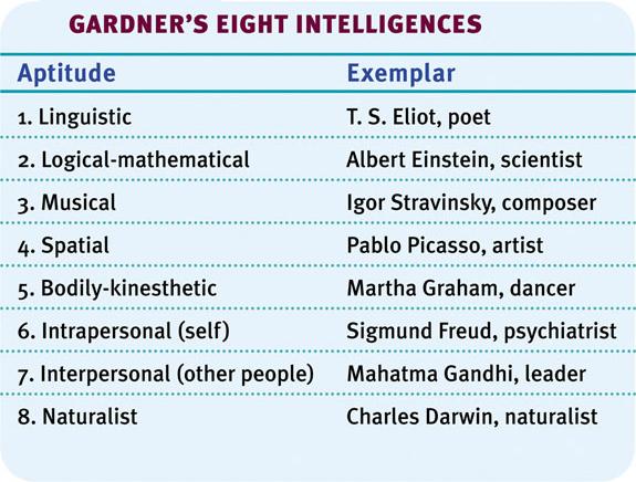 v=qxg-1ylgas0&feature=related 13 14 Howard Gardner Robert Sternberg Gardner proposes eight types of intelligences and