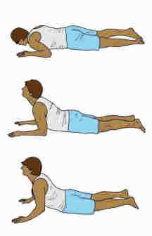 Hold this position for seconds. Slowly return to lying flat on the floor. Repeat times. Complete this exercise times per day.