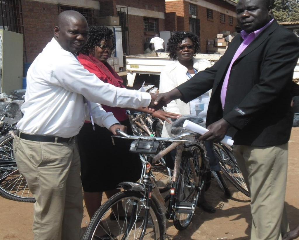 Intervention Description Provided 30 push bicycles to the 20 pilot health facilities All HSAs received a modest lunch