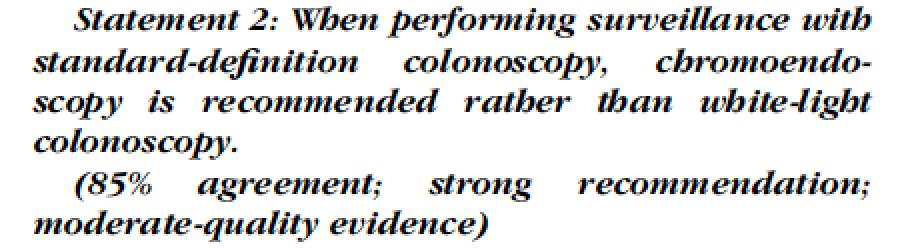 SCENIC meta analysis of 8 trials -Greater proportion of patients with dysplasia when chromoendoscopy is performed vs standard white light. RR=1.