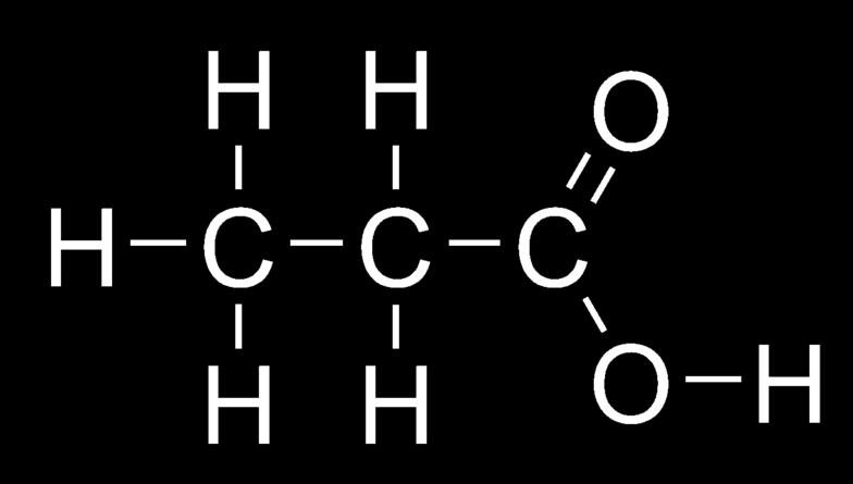 cider vinegar Propionic acid 3 carbons Butyric