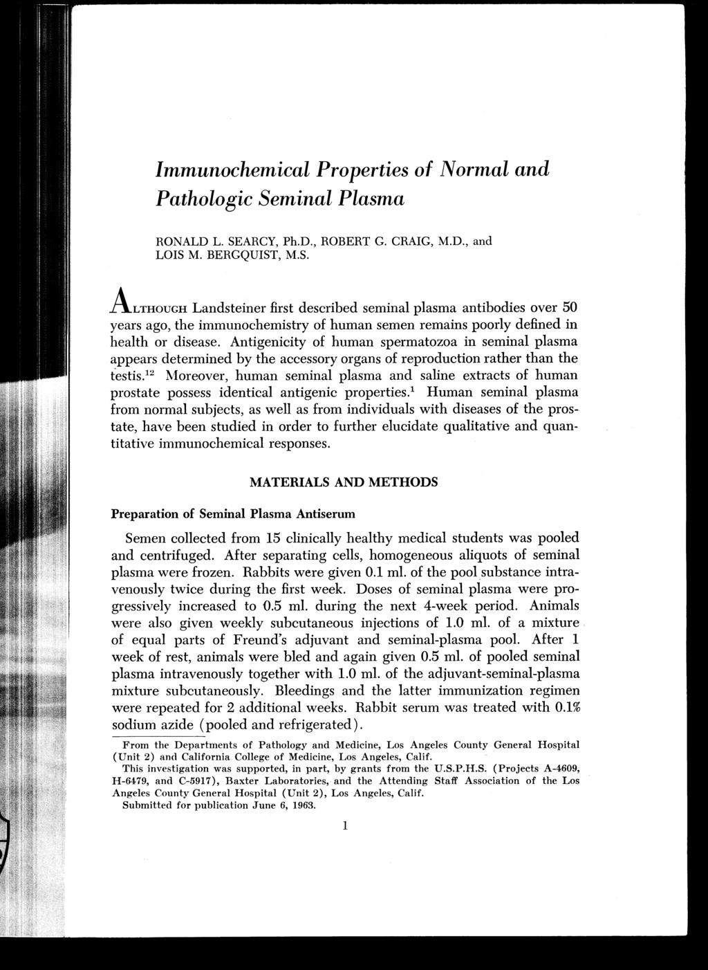 Immunochemical Properties of Normal and Pathologic Se