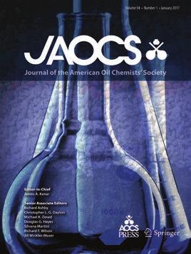 PUBLICATIONS 42 inform March 2017, Vol. 28 (3) Most downloaded articles in 2016 Journal of the American Oil Chemists Society Lipids 1.