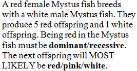 BIODIVERSITY Objective 2 NAME 10 color intermediate between red and white. This pattern of inheritance is known as incomplete dominance.