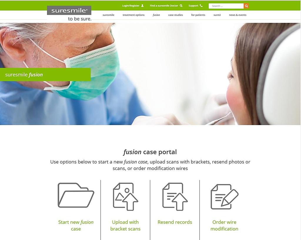 Upload your Scan Data to the fusion Case Portal Finally, go to the fusion case portal and upload the patient s records.