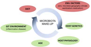 intestinal microbiota provide microbiota ecosystem services in the face of personalized physiology, immune system, environmental or dietary exposure and