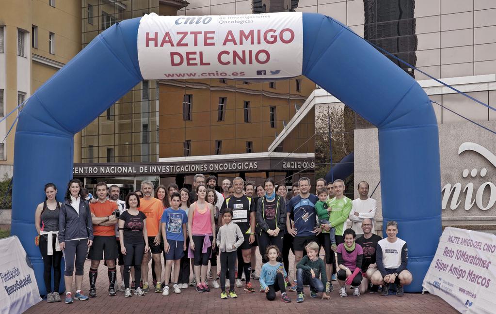 MARCOS ARGUMOSA In April, the sports world allied its efforts with the CNIO when the athlete Marcos Argumosa, our Super Friend Marcos, began a difficult but not impossible challenge : to run 10
