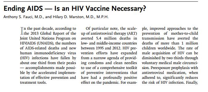 Why an HIV Vaccine?