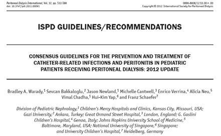 Peritoneal Dialysis Infectious complications are the most significant cause of morbidity in children on chronic PD Peritonitis occurs more frequently in children on PD than in adults on PD
