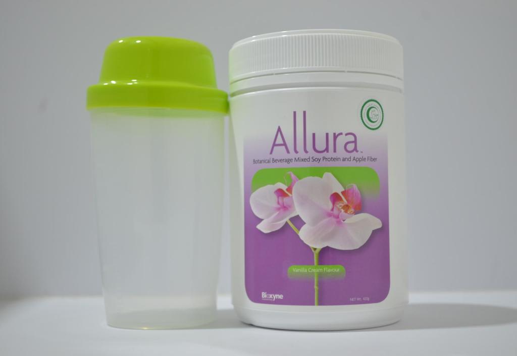 Allura for weight loss and beauty Allura, a weight loss product for women, contains a unique blend of soy protein isolate and New Zealand
