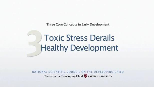 Toxic Stress Derails Healthy Development (90 seconds) 2011. Center on the Developing Child at Harvard University.