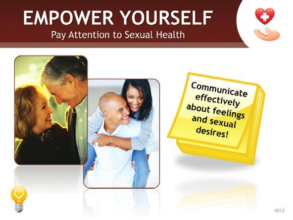 SEXUAL HEALTH 5 MINUTES Sexuality is an important part of the couple relationship.