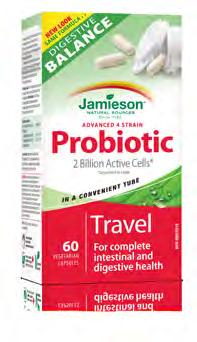 gastrointestinal protection to survive in stomach acid Convenient travel tube 2 Billion active cells DOSAGE: Adults take 1-3 capsules daily with a meal and a glass of