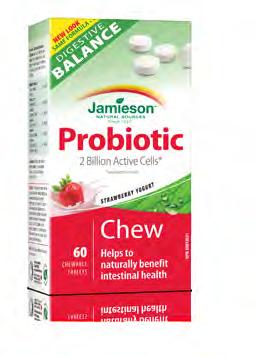 Digestive Health Chewable Probiotic Strawberry Yogurt Helps to naturally benefit intestinal health 2 billion active cells Suitable for both adults and children 2+ DOSAGE: Children and adolescents