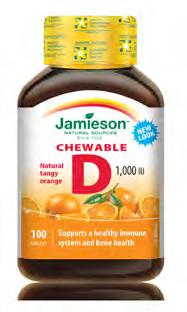 Vitamin D Chewable Vitamin D 3 1,000 IU Natural Tangy Orange Supports a healthy immune system Promotes the development of bones and aids in the absorption of calcium Delicious orange