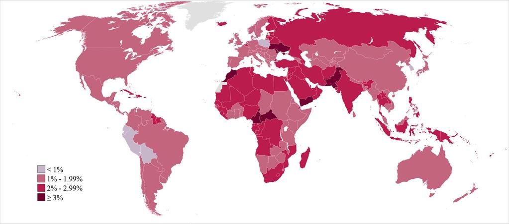 Primary infertility (childlessness) Highest prevalence within low and middle income countries 2010 - as a DISABILITY (weight-adjusted) WOMEN Age > 20-44; Consistent partnership without