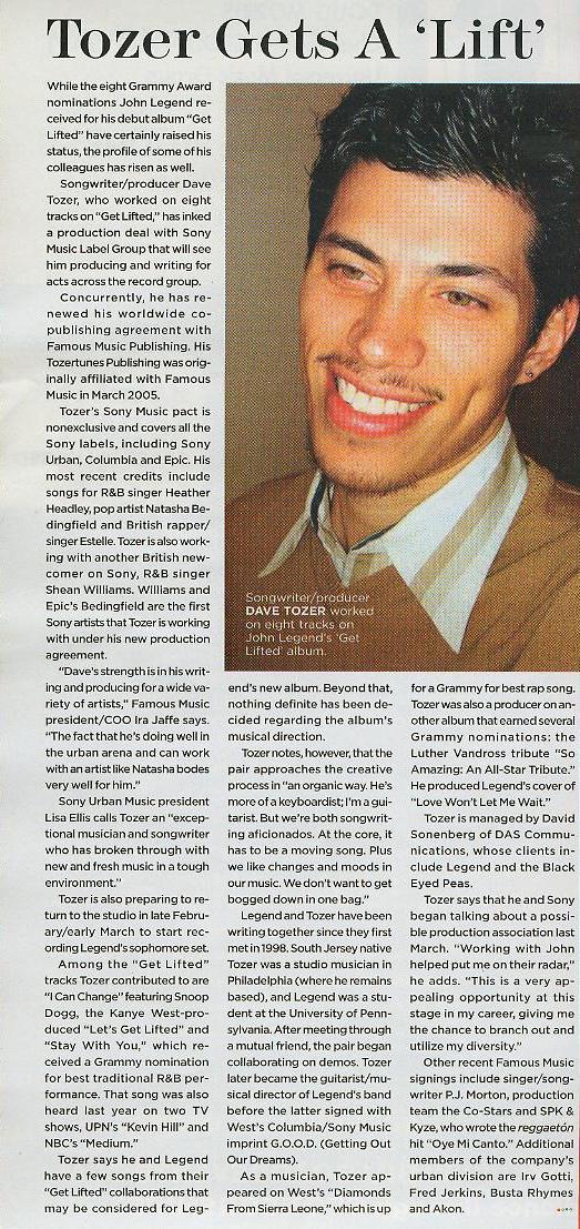 Billboard Magazine February 2006 doesn t only introduce a gripping new voice to the R&B firmament, it brings the genre something it often sadly lacks: songs so strong that others would clamor to