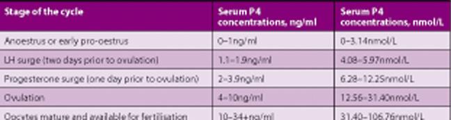Powered by TCPDF (www.tcpdf.org) Table 2. How to stage the canine oestrous cycle using vaginal smear and serum/plasma progesterone concentration. Table 3.