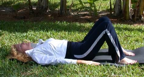 Single Knee to Chest (Left, right, left, right) Lie on your back on your mat