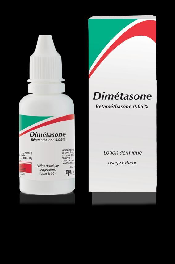 Dermic lotion (Bottle 30 g) Therapeutic class: Dermatology, Corticosteroids alone For hairy areas and folds lesions: Contact eczemas, atopic dermatitis,