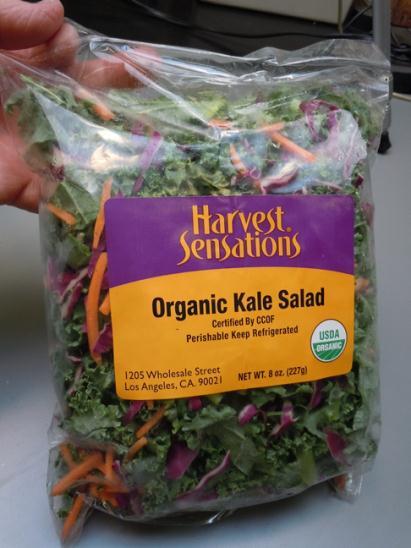 Gas composition (CO 2 and O 2 ) of packages of fresh-cut kale at
