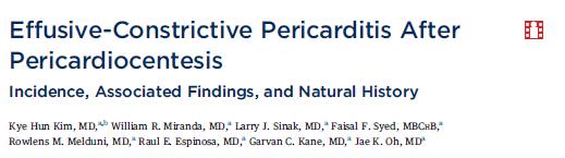 hemo-pericardium (33% vs 13%) Higher % of