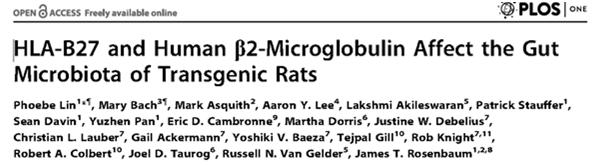 HLA-B27 transgenic rats