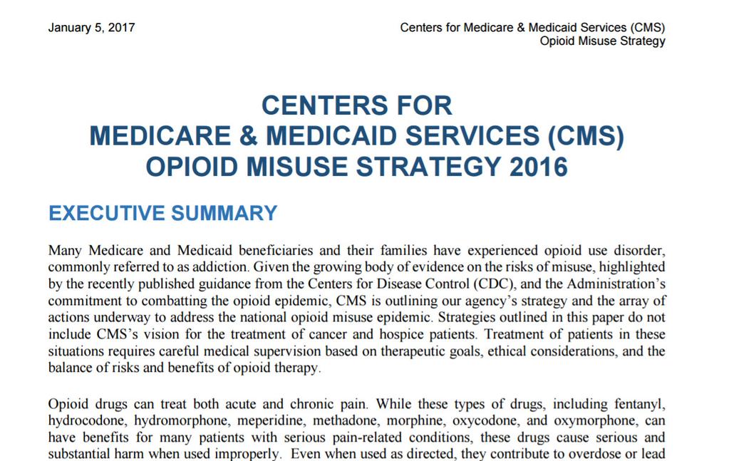 Coverage of Opioid Medications Centers for Medicare and Medicaid Services (CMS) proposed changes to 2018 Medicare Advantage and Part D plans Utilize 90 MME cutoff to determine overutilization