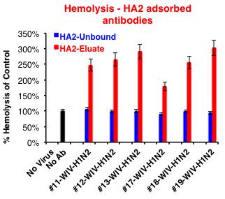 No change in ph1n1 virus receptor binding in presence of WIV-H1N2 immune sera 14 HEMOLYSIS ASSAY FOR VIRUS FUSION: ACID ACTIVATION OF INFLUENZA VIRUS VIRUS FUSION-PROMOTING ACTIVITY OF HA2-TARGETING