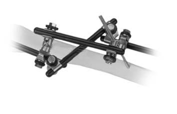 Single-tightening TransFx Open Pin-to-Rod Clamps may be used on modular frames. 2.