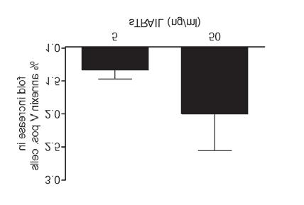 C, percentages of PI positive primary bronchial epithelial cells from one child upon 48 hr exposure to non cross-linked FLAG-TRAIL with or without M2-anti-FLAG antibody to establish crosslinking.