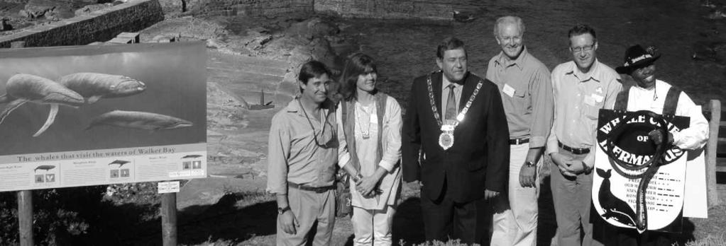 From left: Noel and Belinda Ashton, Mayor Theo Beyleveldt, David Beattie, IFAW s Jason Bell-Leask and the Whale Crier The launch of the IFAW Whale Walk On a beautiful autumn morning in May 2006, the