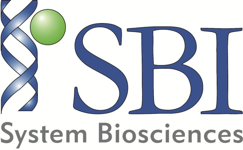 System Biosciences (SBI) 2438 Embarcadero Way Palo Alto, CA 94303 Phone: (650) 968-2200 Toll Free (888) 266-5066 Fax: (650)