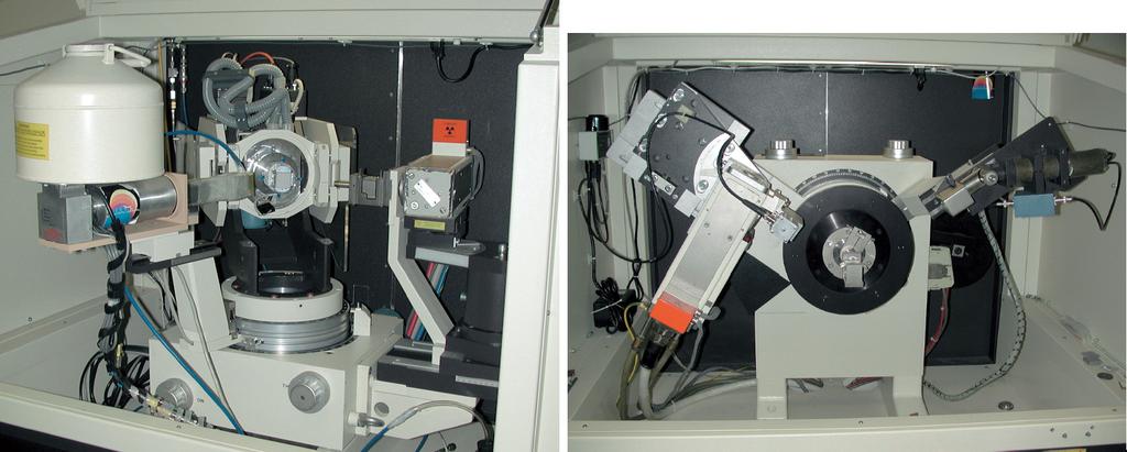 During scanning, the specimens were oscillated 2 mm in plane to improve particle statistics. No stress determinations were performed on the 2-axis (Q Q) goniometer.
