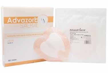 Advazorb Sacral Hydrophilic Foam Dressing with Border and Silicone Contact Layer Minimizes the pain and trauma associated with dressing change or remove Prevents disruption of newly formed